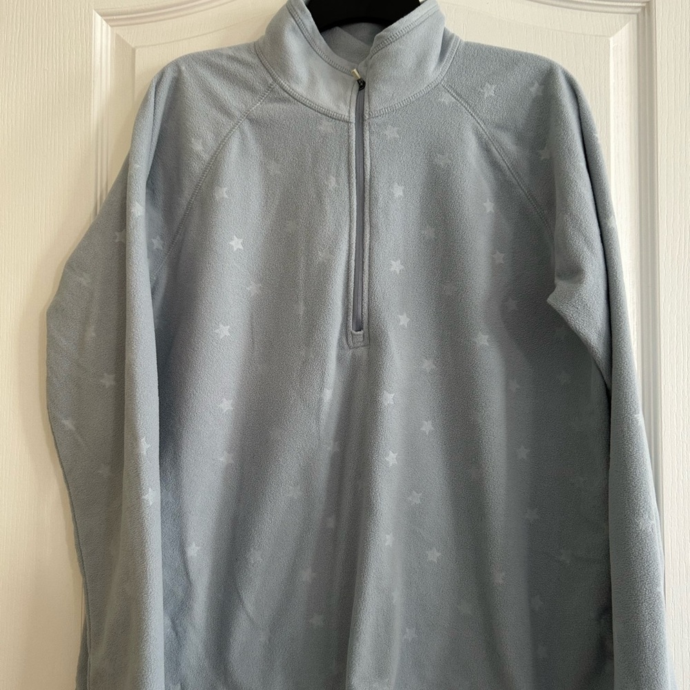 EUC Eddie Bauer Blue Star Fleece 1/4 Zip Shirt Top Sweatshirt XL